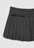 Pleated trousers with belt