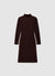 Midi dress with high neck and ruching