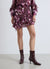 Jupe mini à volants avec imprimé floral