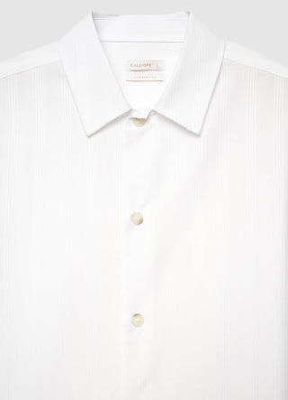 Camicia tessuto rigato tinta unita