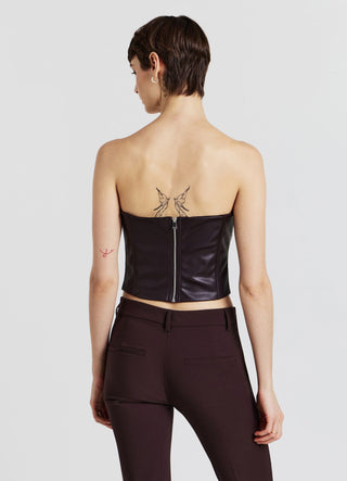 Bralette-Top in Lederoptik