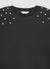 Sweatshirt mit aufgesetzten Strasssteinen
