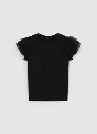 T-shirt maniche tulle