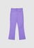 Cropped flare trousers in satin leather