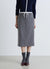 Midi pencil skirt with drawstring waistband