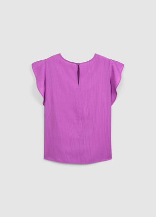 Blusa maniche con rouches
