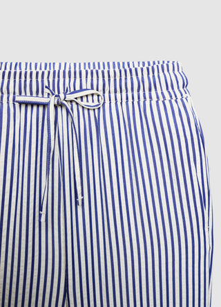 Crinkle striped jogger trousers