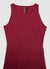 Vestito tubino midi smanicato con scollo tondo