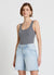Ribbed tank top with a faded effect