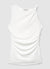 Top drappeggiato con nodo sulla spalla