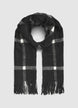 Scarf with checked fringes - TU