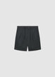 Unifarbene Jogger-Shorts aus Leinenmischung - S
