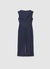 Abito denim smanicato con fibbia