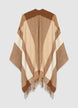 Checked cape with fringes - TU