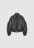 Leather-effect bomber jacket with classic collar