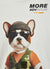 T-shirt con stampa cane