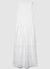 Vestito lungo smanicato con gonna ricamata