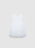 Vestito corto con spalline e inserti ricamati