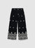 Pantaloni culotte con ricamo floreale