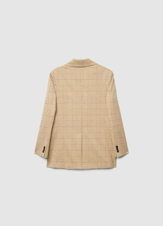 Double-breasted Prince of Wales check jacket