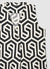 Vestito lungo smanicato con stampa geometrica