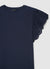 T-shirt with sangallo ruffle sleeves