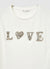 T-shirt scritta e strass