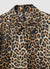 Animal print satin-like kimono shirt