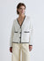 Cardigan con profili a contrasto e bottoni