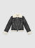 Aviator jacket with shearling-effect lining