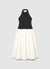 Solid colour long halter dress