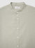 Camicia collo alla coreana misto lino