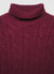 Turtleneck jumper with cable knit