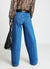 Wide-leg jeans with raised seams