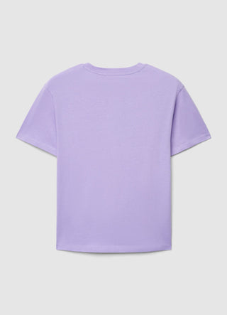 T-shirt a tinta unita con girocollo