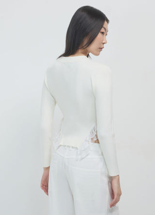 Knitted frill lace inserts