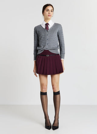 Cardigan intrecciato con bottoni