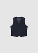 Gilet doppiopetto a tinta unita - S