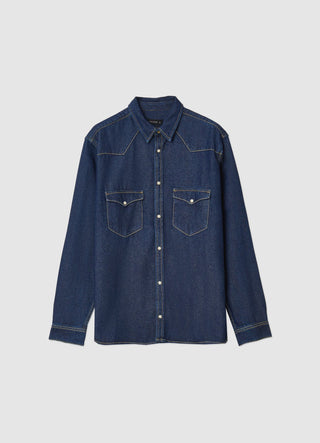Camicia western in denim