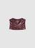 Top bustier senza spalline con zip