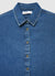 Camicia denim crop con bottoni