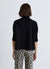 Top with crater neckline and three-quarter sleeves