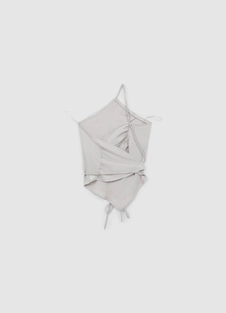 Knotted one-shoulder top