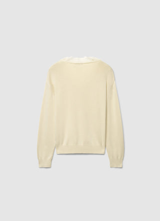 V-neck top with lace insert