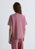 Solid colour crew neck T-shirt with a faded effect