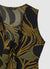 Langes ausgestelltes Kleid mit Blattmuster-Knoten