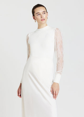 Lace sleeve jumper