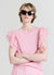 T-shirt maniche volant