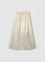 Wide-leg coated fabric trousers
