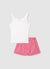 Set pigiama con canotta e shorts a quadri vichy